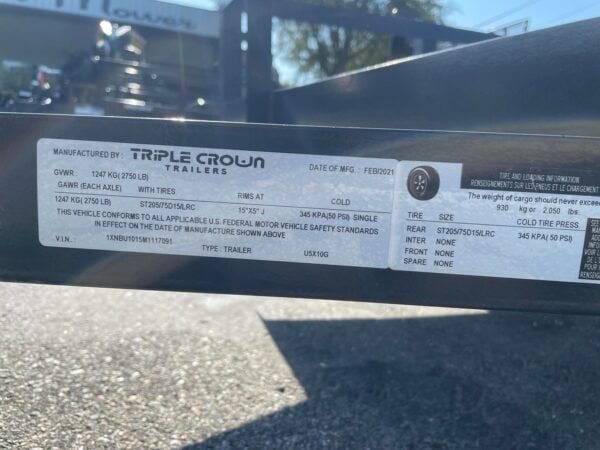 Triple Crown 5X10 Single Axle Utility Trailer | Black | U5X10G
