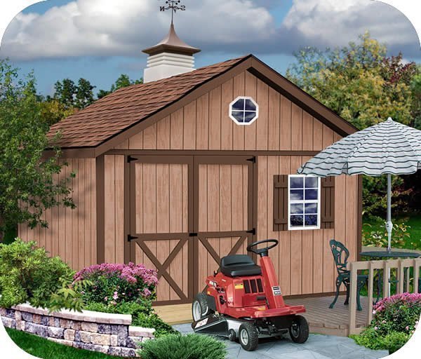 Brandon 12ร20 Wood Storage Shed Kit โ ALL Pre-Cut