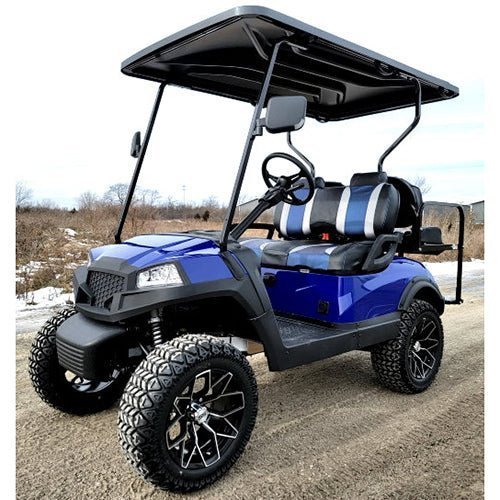 Terminator 48v Electric Golf Cart Four Seater NEW โ Massive Rims/Tires & โ Blue Body/Blue Seats