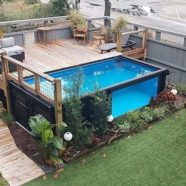 Fiberglass Acrylic Window Pool Swimming Outdoor Above Ground Pool Prefabricated Container Swimming