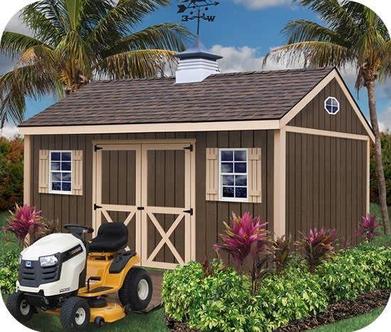 Brookfield 16ร12 Wood Storage Shed Kit โ ALL Pre-Cut