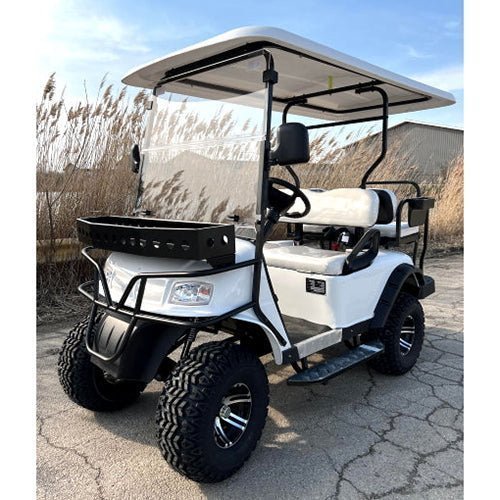 Brand New 48v Electric Golf Cart Lifted & Loaded eMACHINE โ WHITE