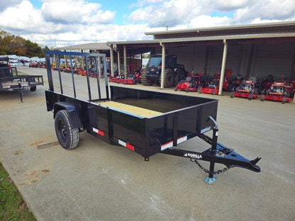 5′ X 10′ Utility Trailer Straight Deck 18″ Sides Tall Gate