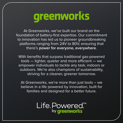 Greenworks 60V 21″ Self Propelled Lawn Mower with (1) 8.0 Ah Battery & Rapid Charger 2546402
