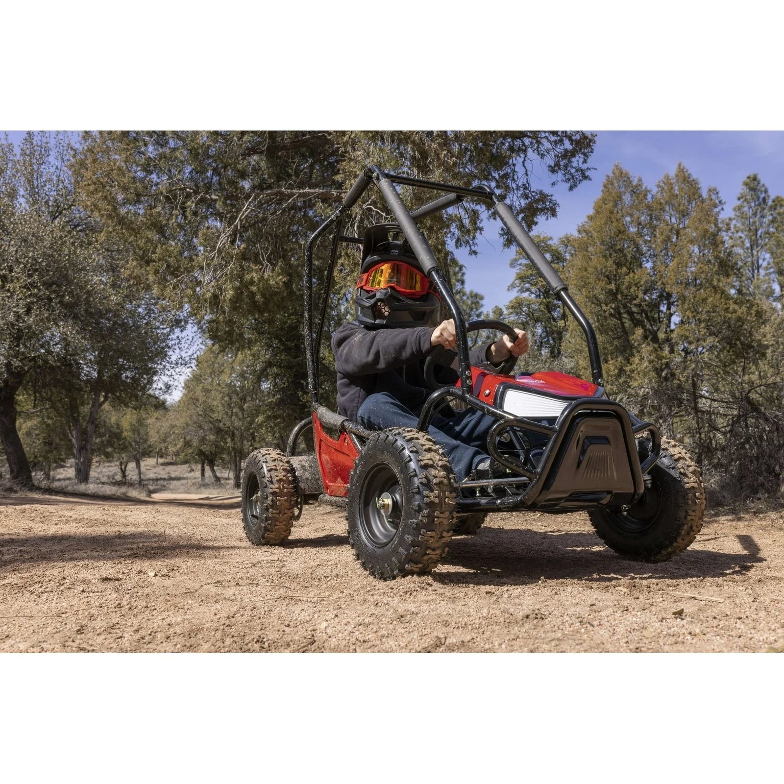 Coleman Powersports GK100 One-Seater Go Karts.