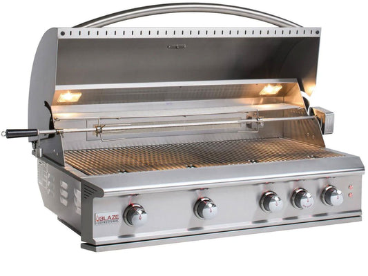 Blaze Professional 44-Inch 4 Burner Built-In Gas Grill With Rear Infrared