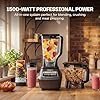 Ninja Kitchen System | All-in-One Food Processor & Blender for Smoothies | Includes Pitcher, (2) 16 oz. To-Go Cups & 8-Cup Bowl | Makes Salsa, Dough, Shakes, & Frozen Drinks | 1500W | Black | BL770