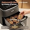 Cosori 9-in-1 TurboBlaze Air Fryer 6 Qt, PFAS-Free Ceramic Coating, 90°–450°F, Precise Heating for Even Results, Air Fry, Roast, Bake, Broil, Dry, Frozen, Proof, Reheat, Keep Warm, 120V, Dark Gray