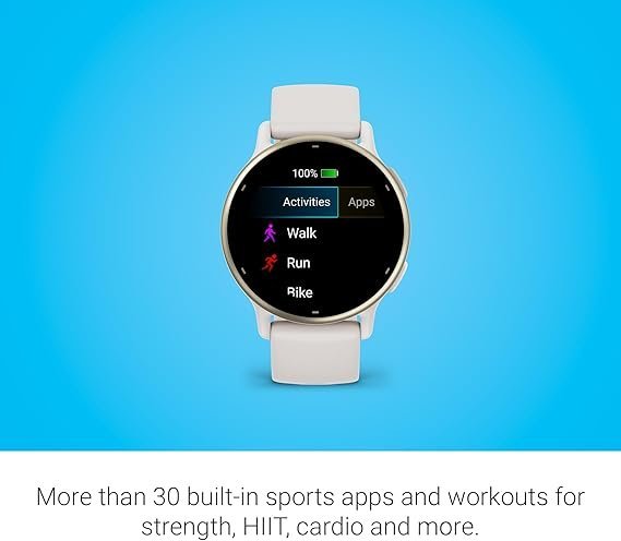 Garmin vívoactive 5, Health and Fitness GPS Smartwatch, AMOLED Display, Up to 11 Days of Battery, Ivory
