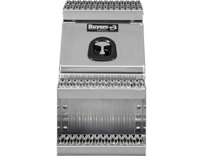 Buyers Products 28-in x 24-in x 19-in Smooth Aluminum Step Box Truck Tool Box 1705285