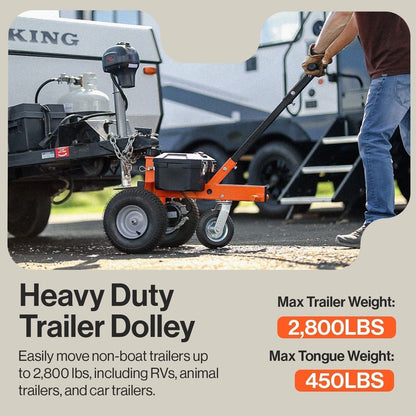 SuperHandy 2800-lb Capacity 3-Wheel Orange Steel Dolly GUO041