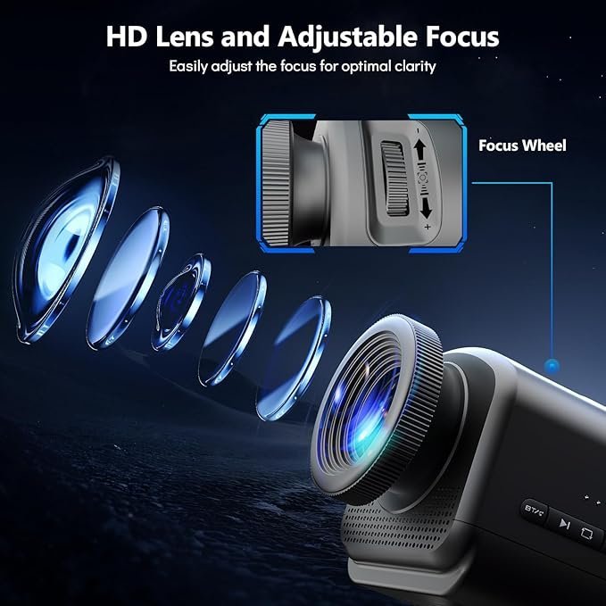 Rossetta 3D Projector, 60 Themes HD 3D Galaxy Projector with Bluetooth Speaker & Remote, 1H/2H Timer, Night Light for Bedroom, Home Decor, Party, Birthday & Christmas Gifts for Adults, Girls, Boys