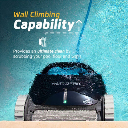 Dolphin Nautilus CC Pro Wi-Fi Robotic Pool Vacuum Cleaner up to 50 FT – Waterline Scrubber Brush