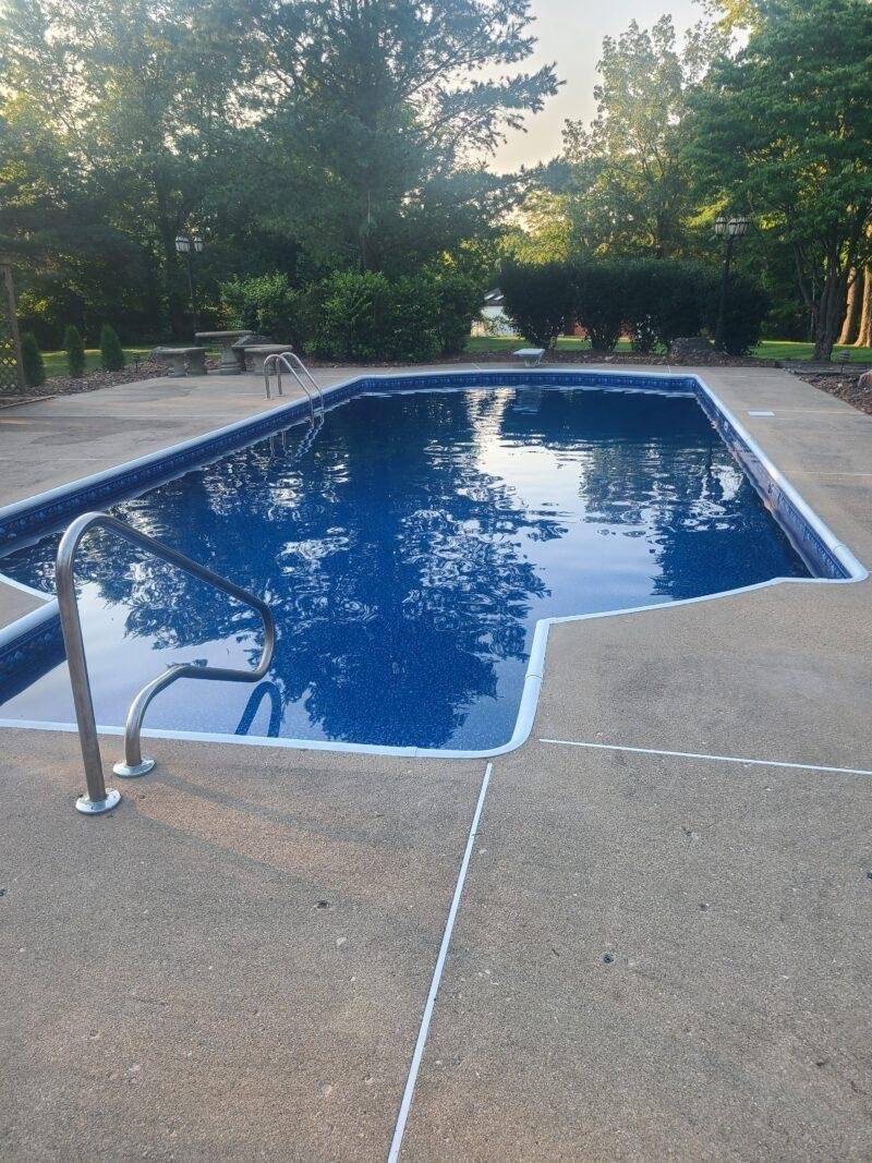 Cayman with Light Blue Mystic Inground Pool Liner