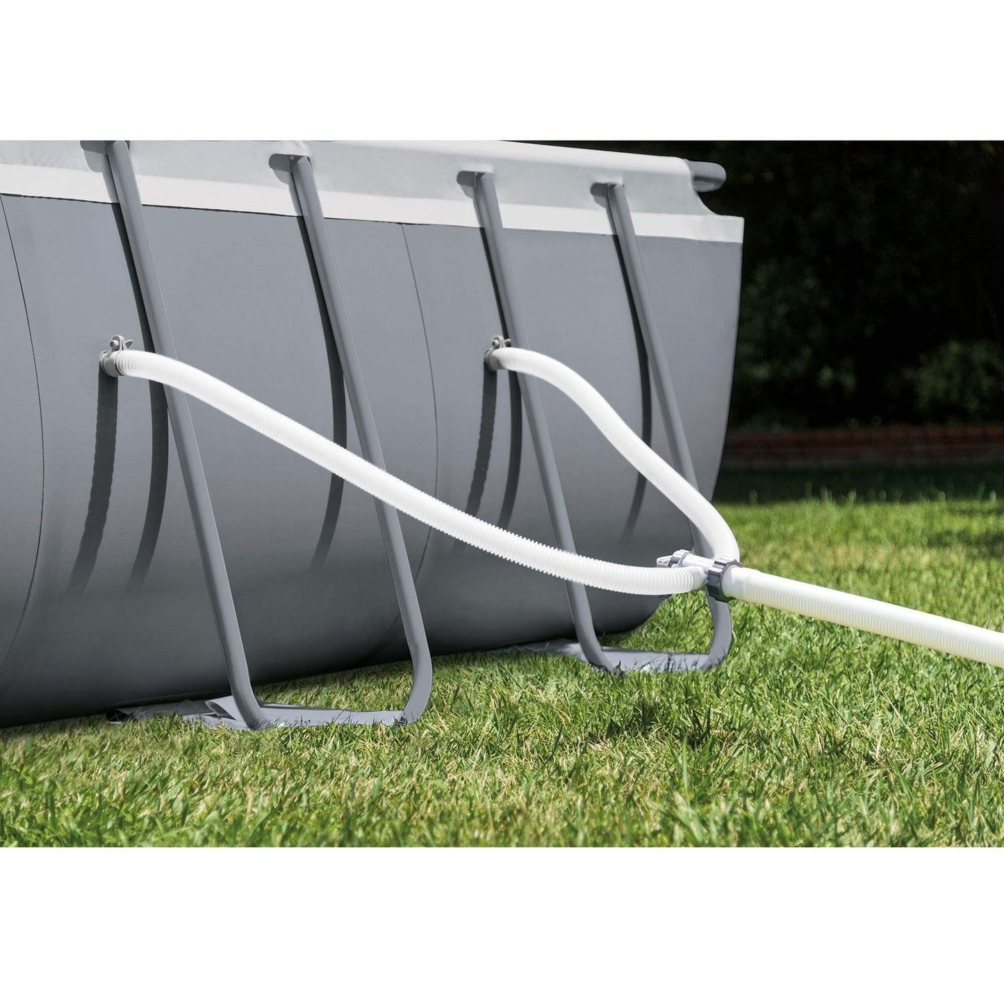 Intex 24ft x 12ft x 52in Ultra XTR Frame Rectangular Swimming Pool Set with Sand Filter Pump, Ladder, Ground Cloth, Cover and Robot Vacuum