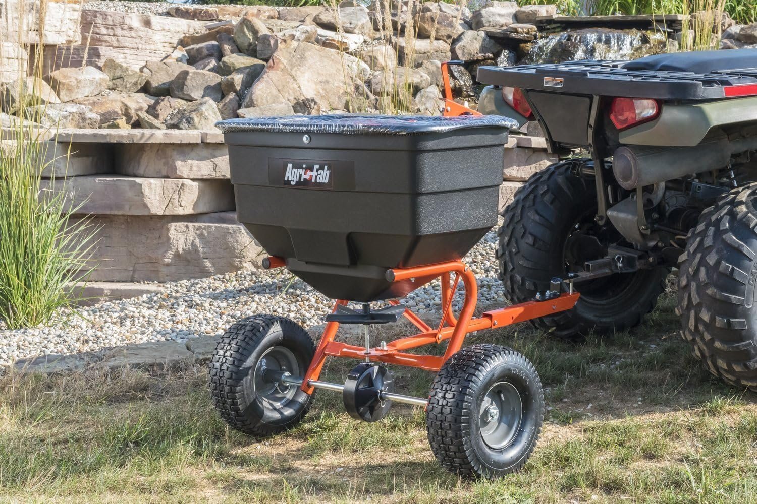 Agri-Fab 45-0543 Tow-Behind 100 lb Lawn & Garden Spiker Seeder Spreader