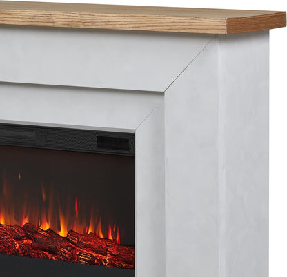Real Flame Malie 68″ Electric Fireplace with Mantel & Remote Control