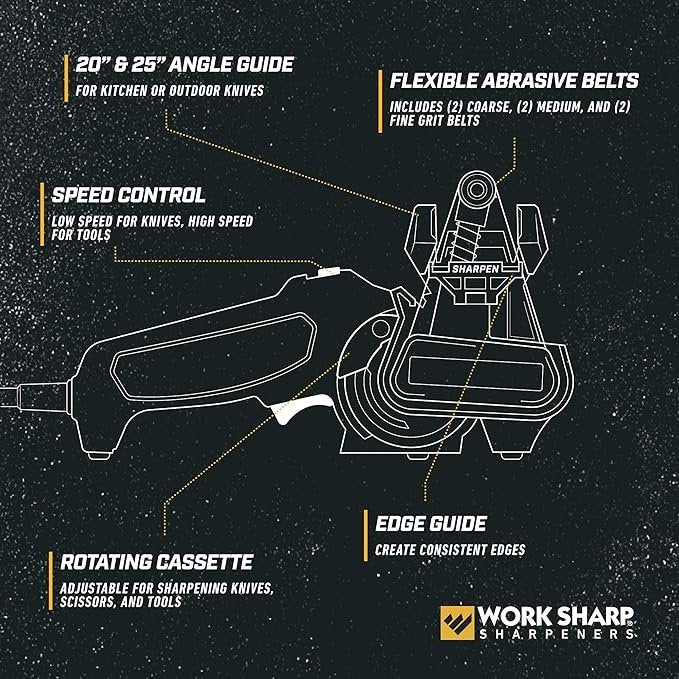 Work Sharp MK2 Professional Electric Knife and Tool Sharpener – Adjustable Tool and Knife Sharpening System