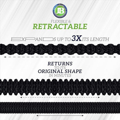 J&B XpandaHose 150ft Expandable Garden Hose – Ultra-Strong 3750D, 4-Layer Latex Core, Brass 3/4″ Connectors, 10-Pattern Nozzle & Storage Bag – Lightweight, Kink-Reducing, Leak-Resistant