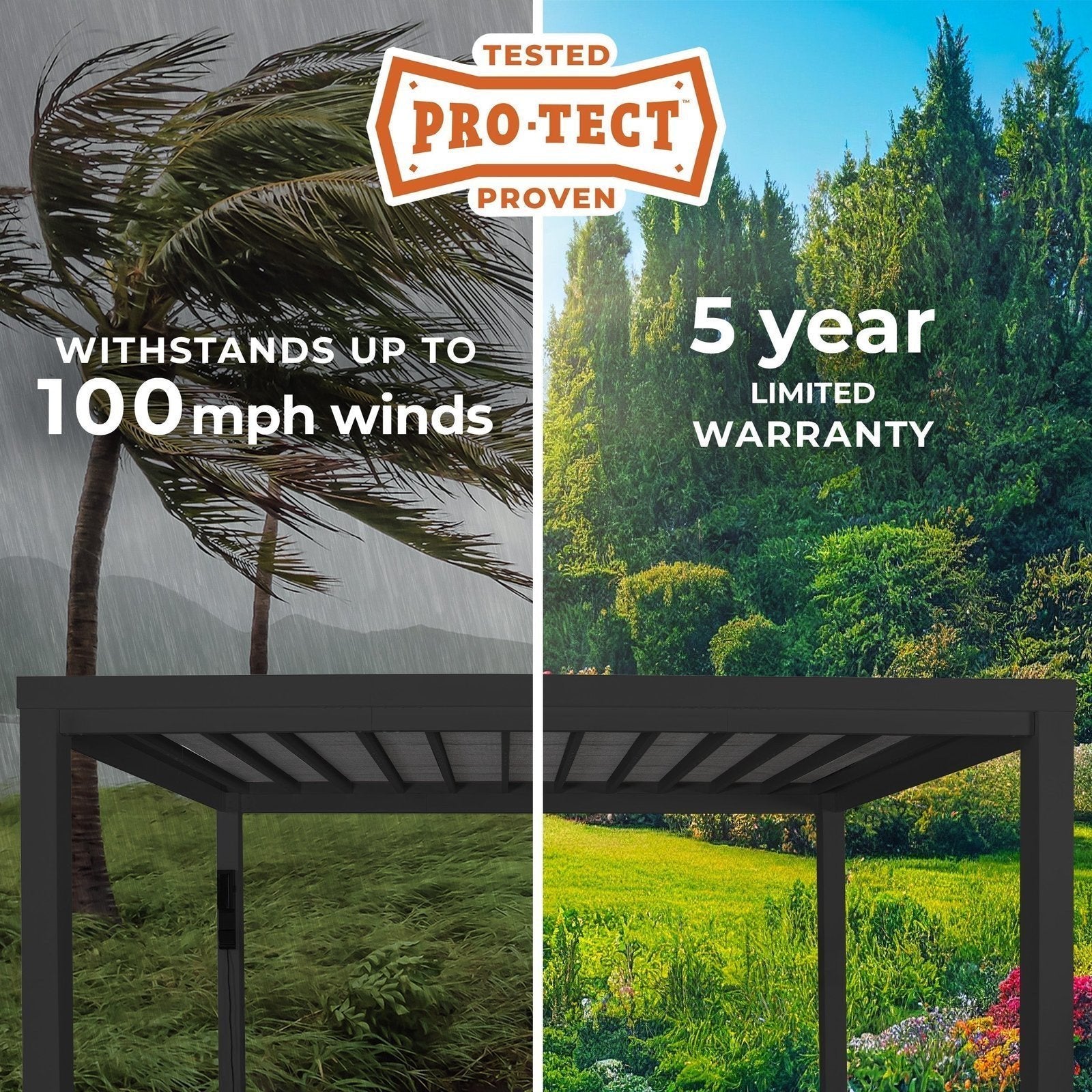 14×12 Trenton Modern Steel Pergola