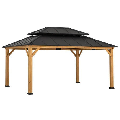 16×12 Solid Wood Patio Gazebo