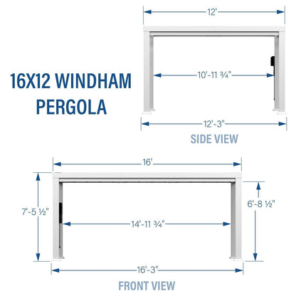 16×12 Windham Modern Steel Pergola