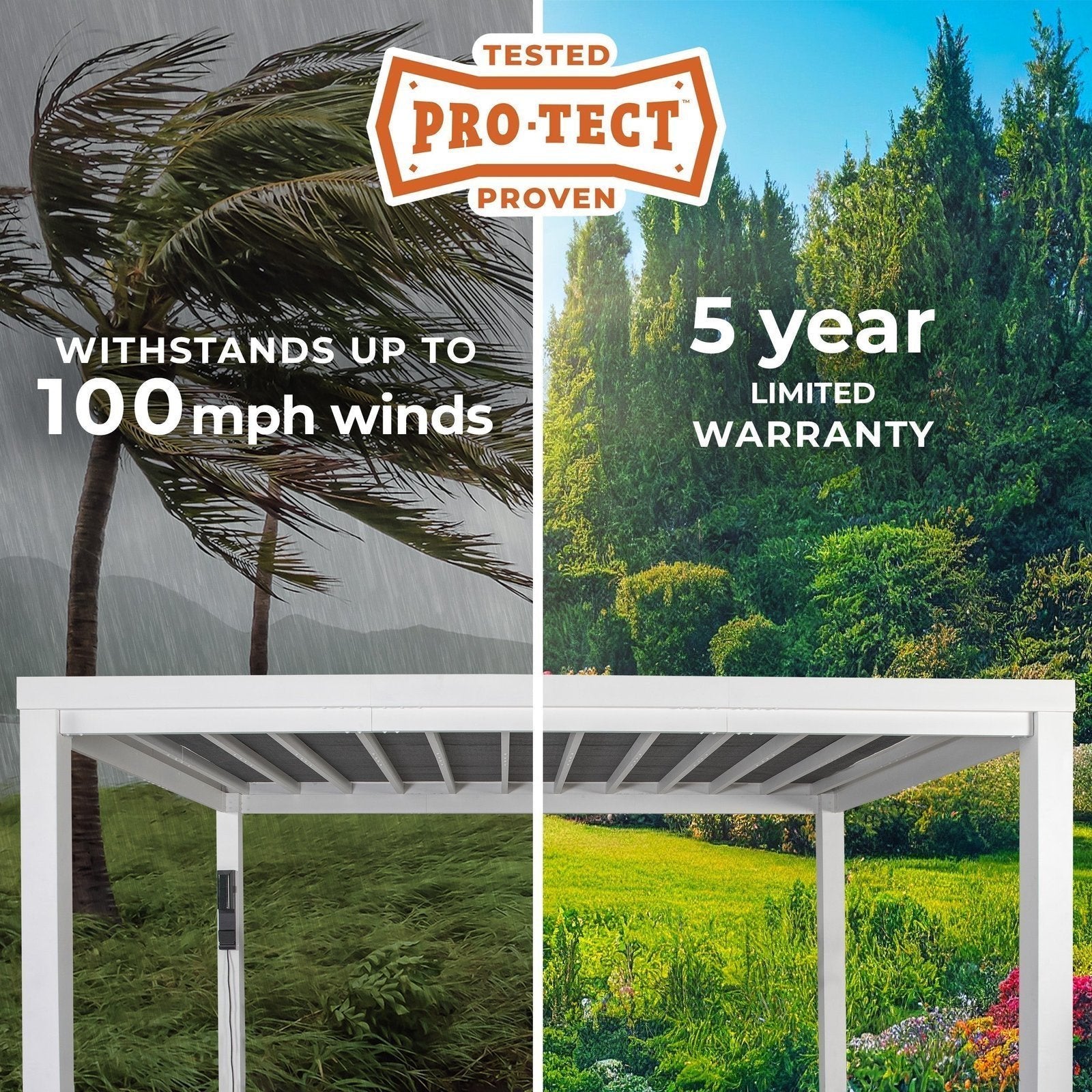 16×12 Windham Modern Steel Pergola