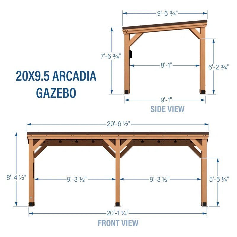 20 Ft. x 9.5 Ft. Patio Gazebo
