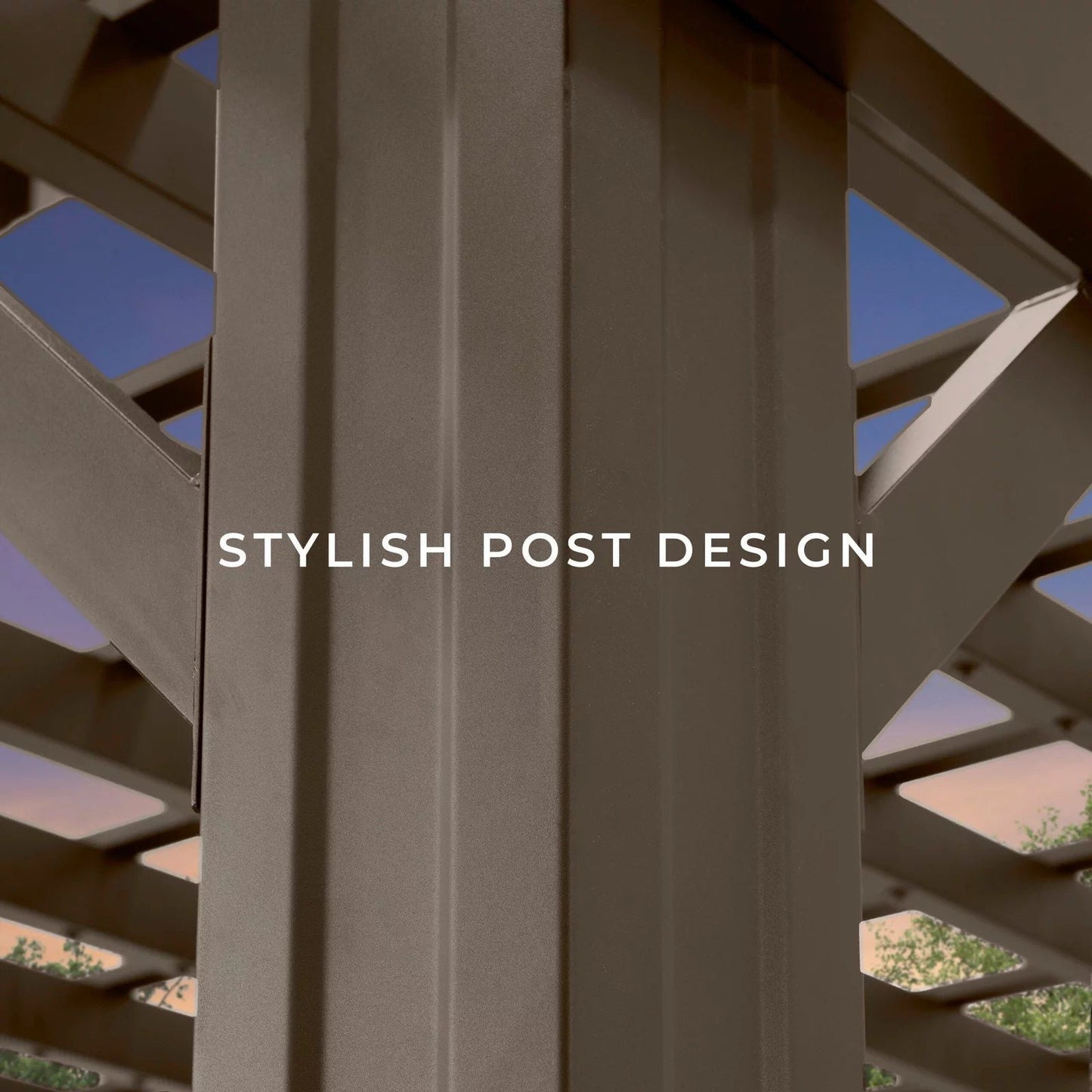 12 x 10 Ashford Traditional Steel Pergola With Sail Shade Soft Canopy