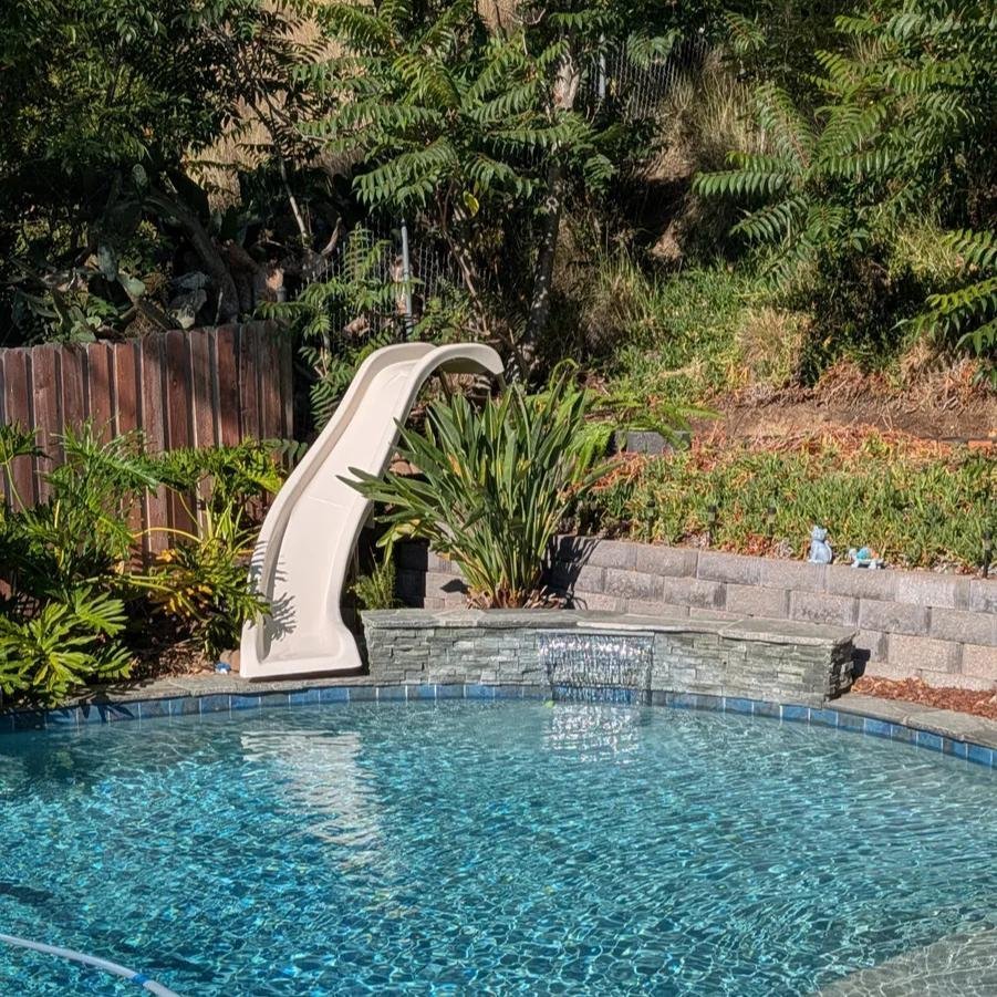 FibroPool Full Sized Fiberglass Swimming Pool Slide