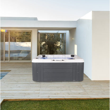Revive LS 6 Person 86 Stainless Jet Lounger Hot Tub with Heater and Ozone