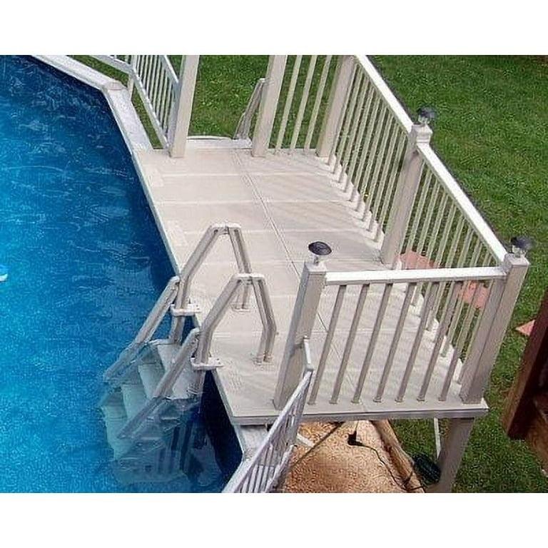Vinylworks 5′ x 13.5′ Resin Above Ground Swimming Pool Deck Kit Taupe