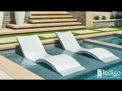 Ledge Lounger Luxury In-Pool Chaise Lounge Set. For Tanning Ledges Up to 9″ Deep