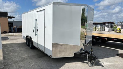 Spartan 8.5X18 Tandem Axle Enclosed Cargo Trailer | White | SP8.5X18TA