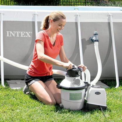 INTEX Ultra XTR Frame Rectangular Pool Set with Krystal Clear Saltwater System