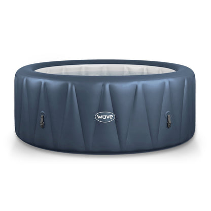 Wave Atlantic 6 Person Round Inflatable Hot Tub, Navy