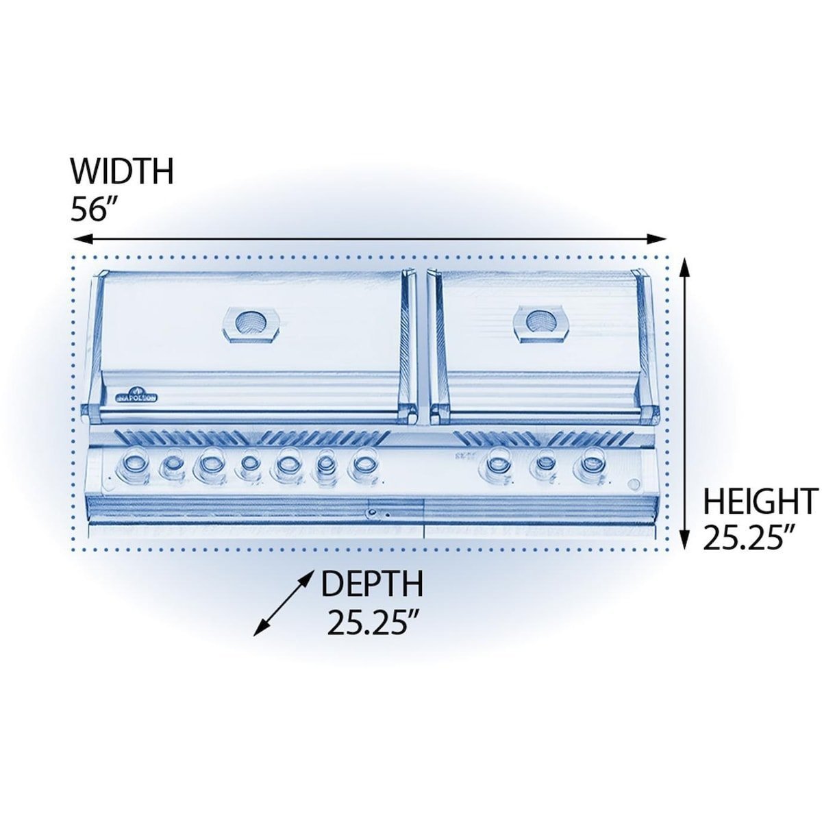Napoleon® Built-in Prestige PRO 825 Gas Grill with Infrared Rear Burner