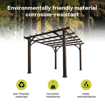 Elegant Cedar Wood Pergola – Perfect Outdoor Shade for Garden