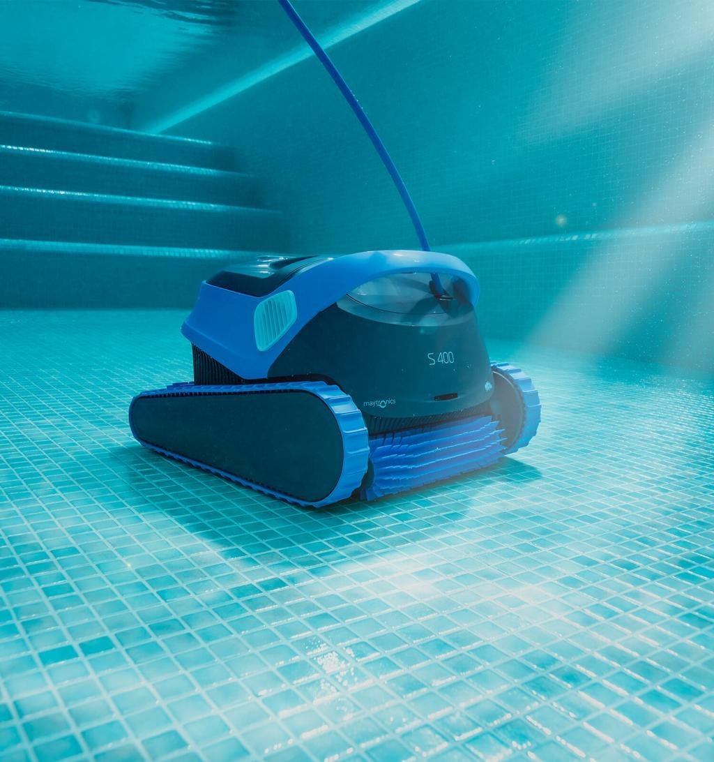Dolphin Robot electrique de piscine fond parois et ligne d’eau avec chariot