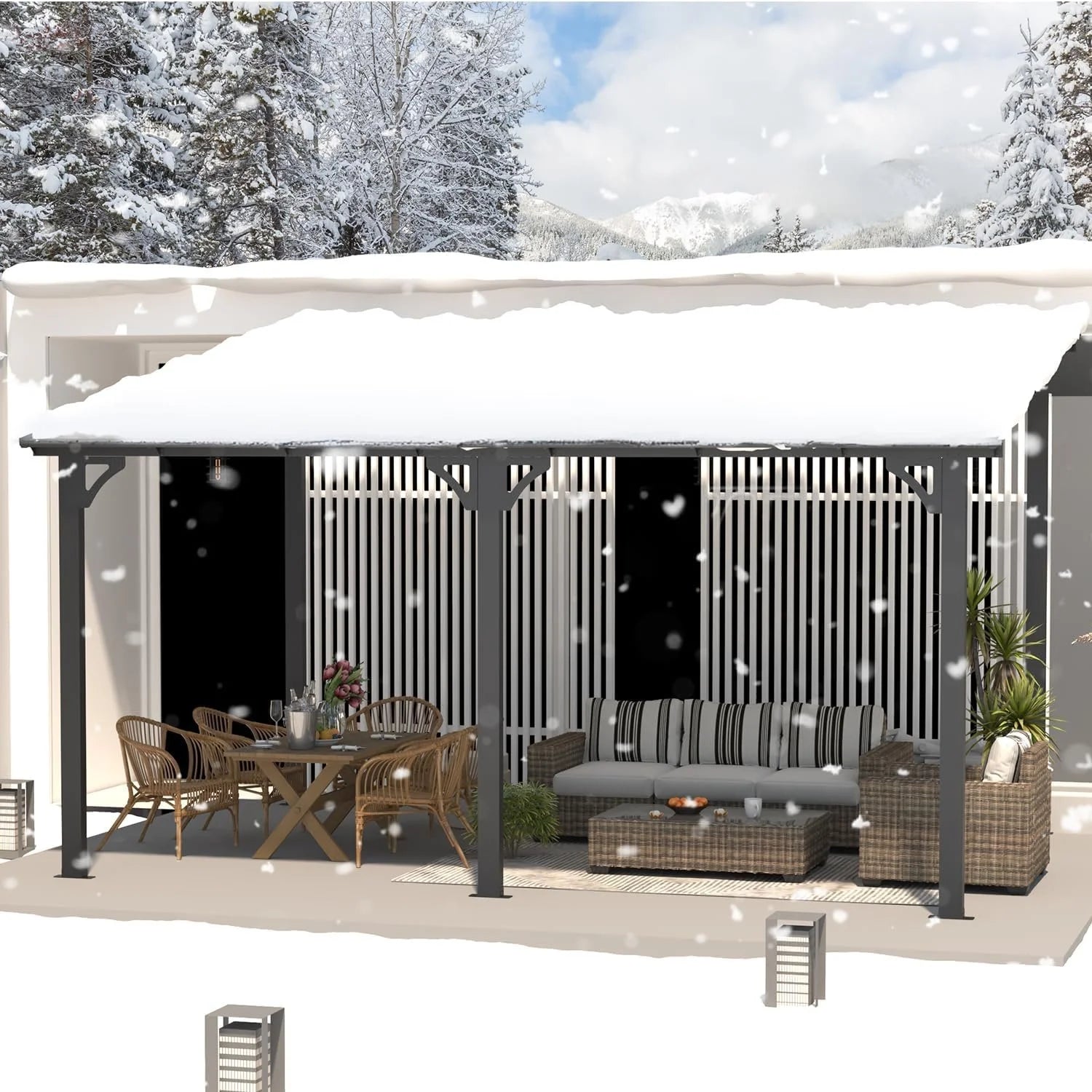 Aecojoy Aluminum Pergola with Canopys