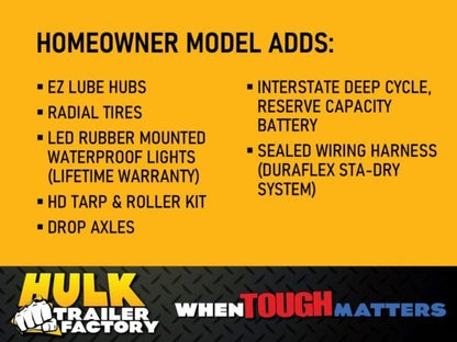6’x10′ Scissor Lift Dump Trailer w/ Homeowner Package – 7,000# GVWR