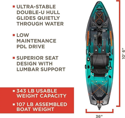Old Town Sportsman PDL 106 Pedal Fishing Kayak