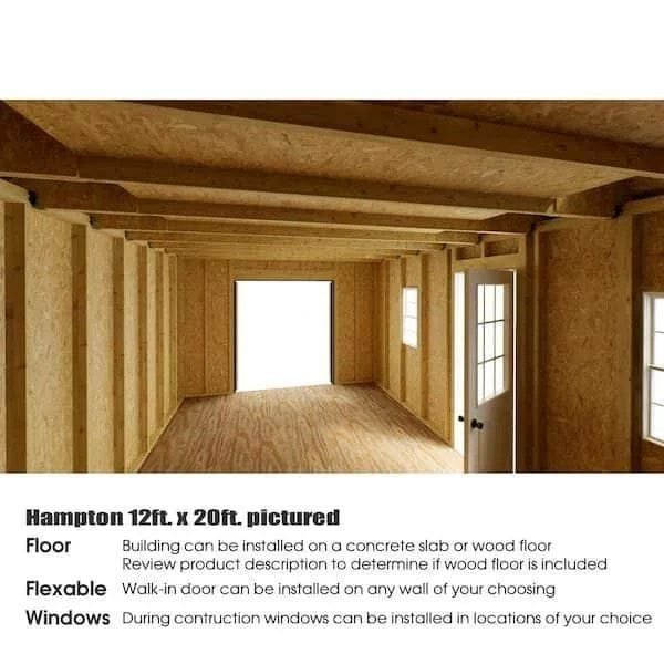 Best barns Hampton 12×16 Wood Storage Shed Kit Installation Included