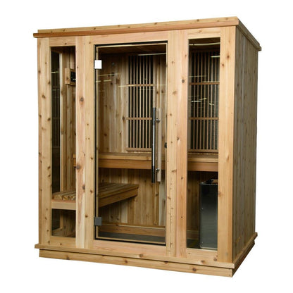 PURPLE LEAF Hardtop Wood Grain Sunroom Built-in Lights