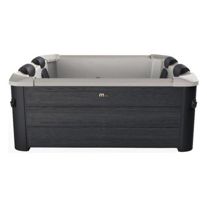 Spa rigide OSLO Mspa 6 personnes gris. 4 coussins. bâche incluse. hydromassages système