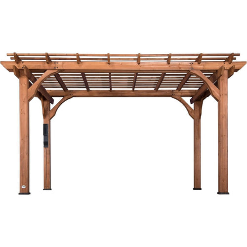 Backyard Discovery 14 Ft x 10 Ft Somerville Cedar Pergola with Power