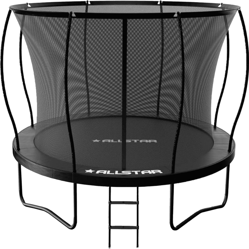 ALLSTAR 10-Foot Backyard Outdoor Trampoline with Safety Net and Ladder