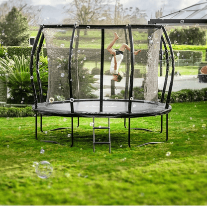 ALLSTAR 10-Foot Backyard Outdoor Trampoline with Safety Net and Ladder
