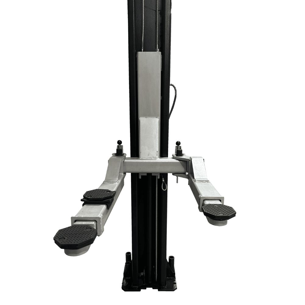 Premium 9000 Lb. Capacity Asymmetric Clear-Floor 2-Post Car Lift in Black