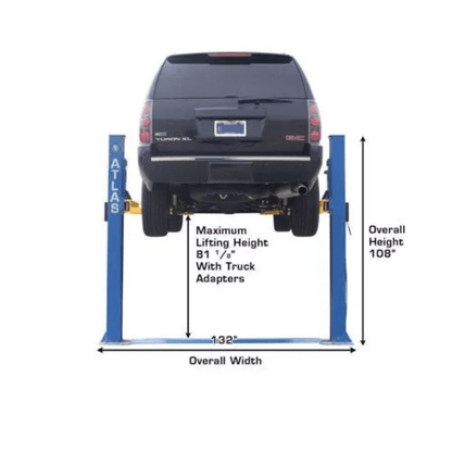 Atlas BP8000 8000 Lb. Capacity Low-Ceiling Baseplate 2-Post Car Lift